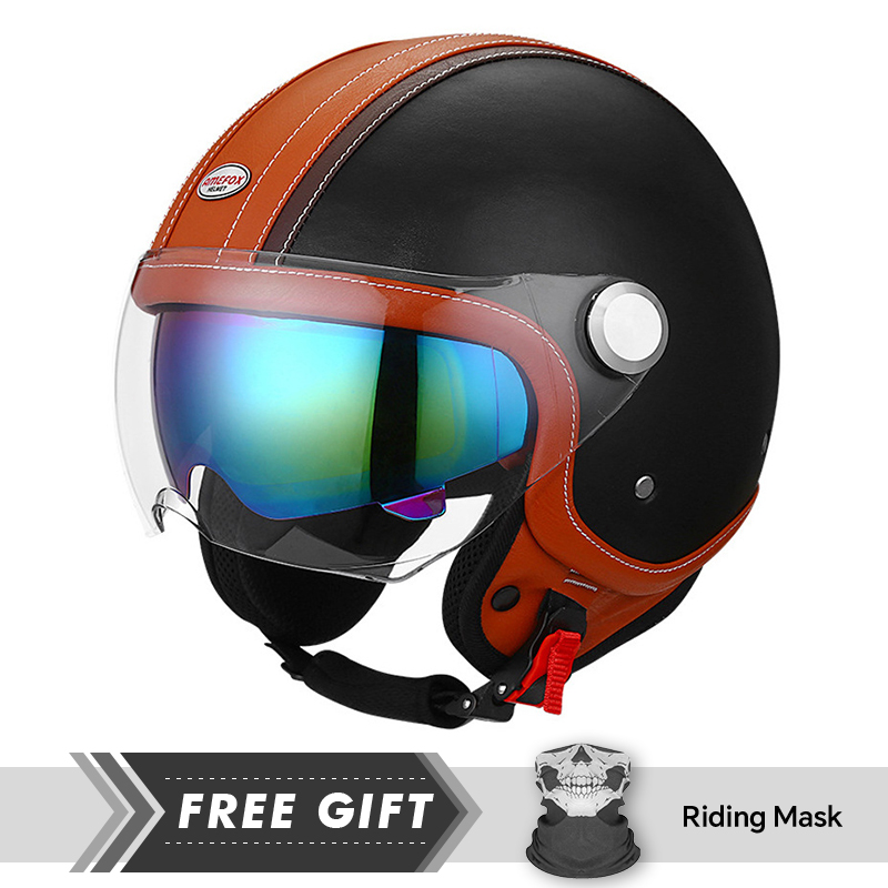 Motorcycle Gear In Store - Helm Sepeda Motor Wajah Terbuka Hitam
