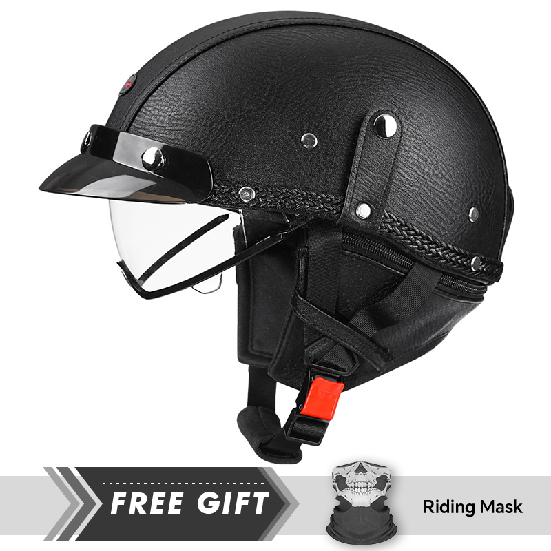 Motorcycle Gear In Store - Helm Setengah Sepeda Motor Retro Pria
