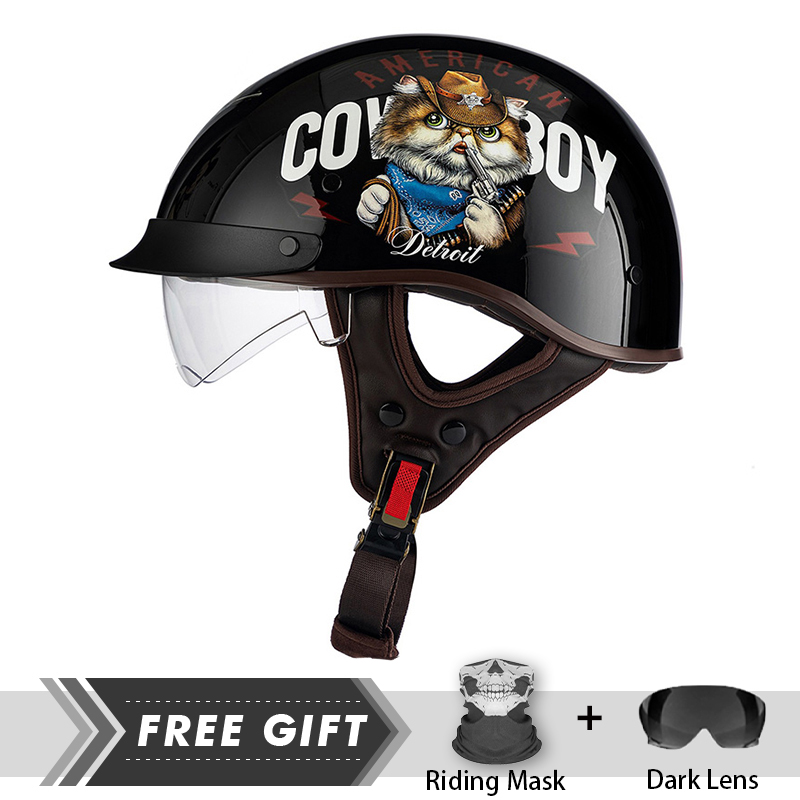 Helm sepeda motor setengah waj - Motorcycle Gear In Store ulasan dan harga
