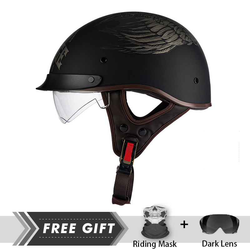 Helm sepeda motor setengah waj - Motorcycle Gear In Store ulasan dan harga