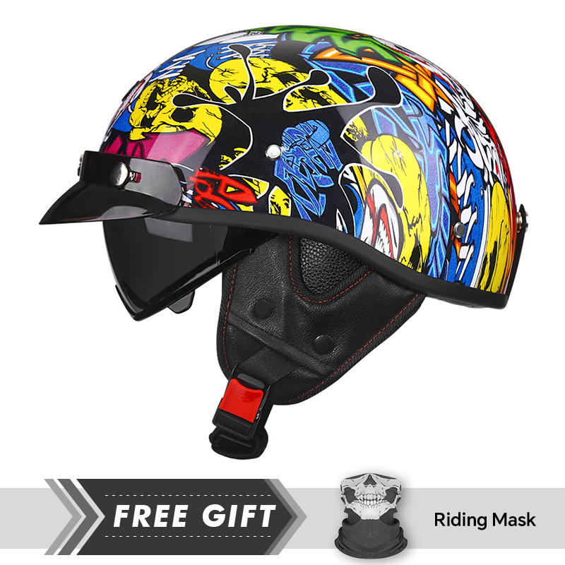 Helm Setengah Sepeda Motor DOT - Motorcycle Gear In Store ulasan dan harga